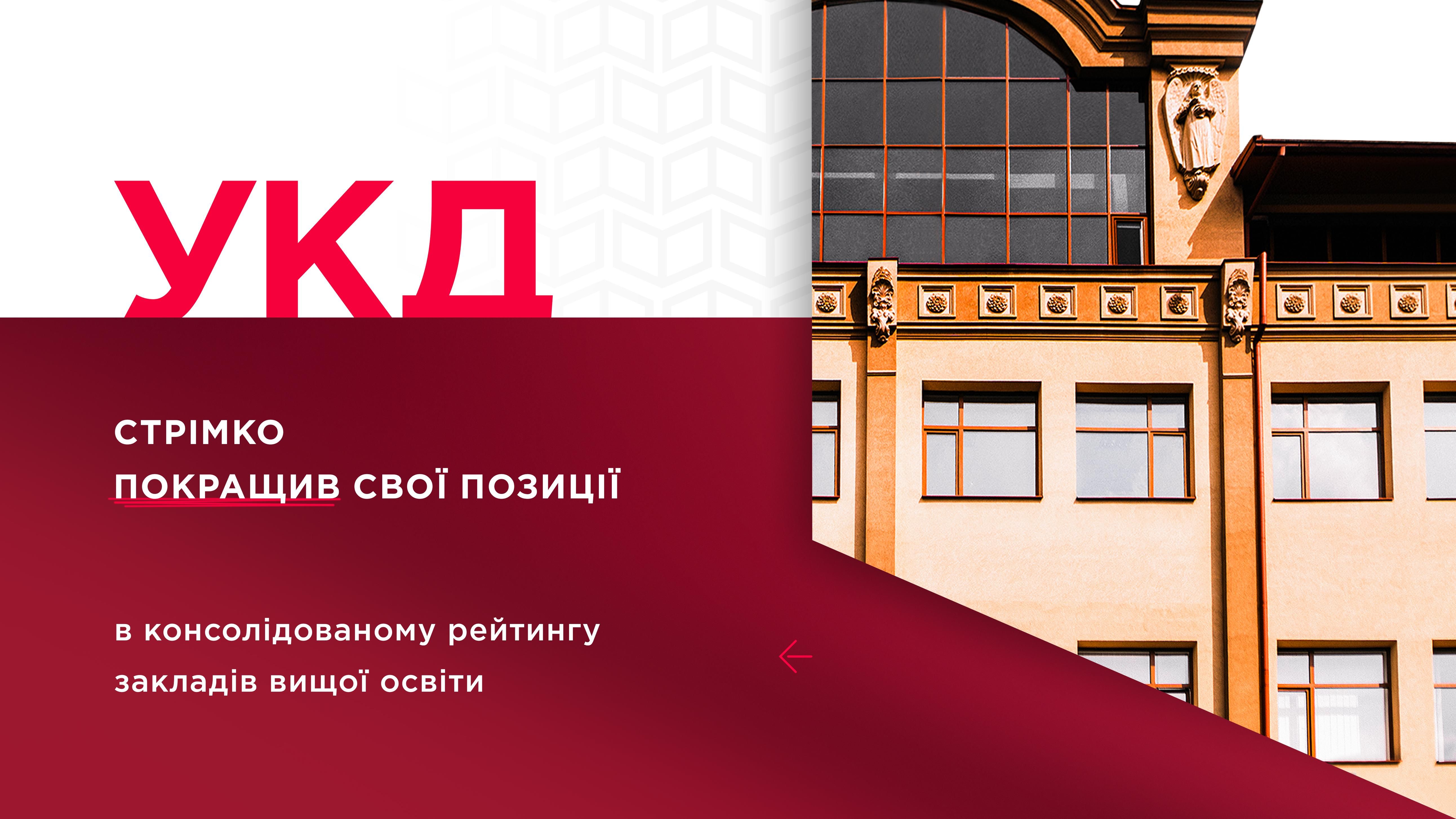 УКД стрімко покращив свої позиції в консолідованому рейтингу вишів